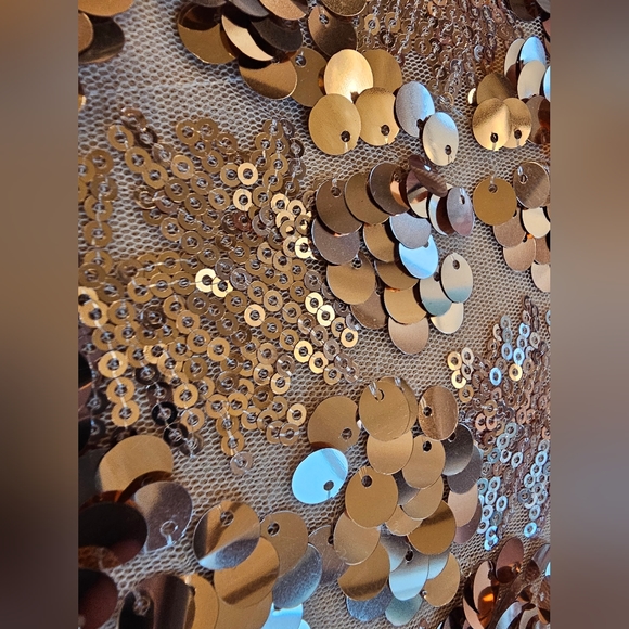 Lulu's Cheers Rose Gold Sequin Sleeveless Bodycon Dress XL - Picture 8 of 11